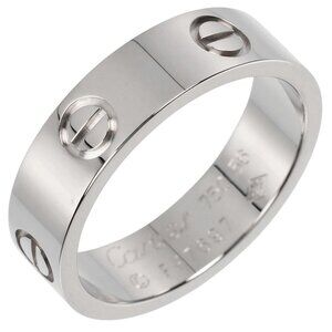 CARTIER love Ring K18 white gold #7.8(US Size) 7.6g mens